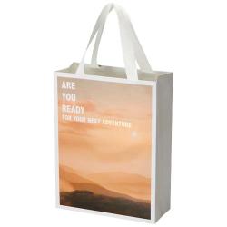 Bolsa de papel Smartfold de 230 g/m² con asas de cinta y laminado mate - 24 x 10 x 32 cm