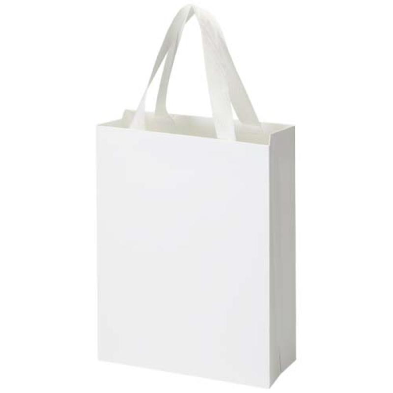 Bolsa de papel Smartfold de 230 g/m² con asas de cinta y laminado mate - 24 x 10 x 32 cm