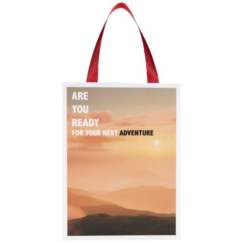 Bolsa de papel Smartfold de 230 g/m² con asas de cinta y laminado mate - 24 x 10 x 32 cm