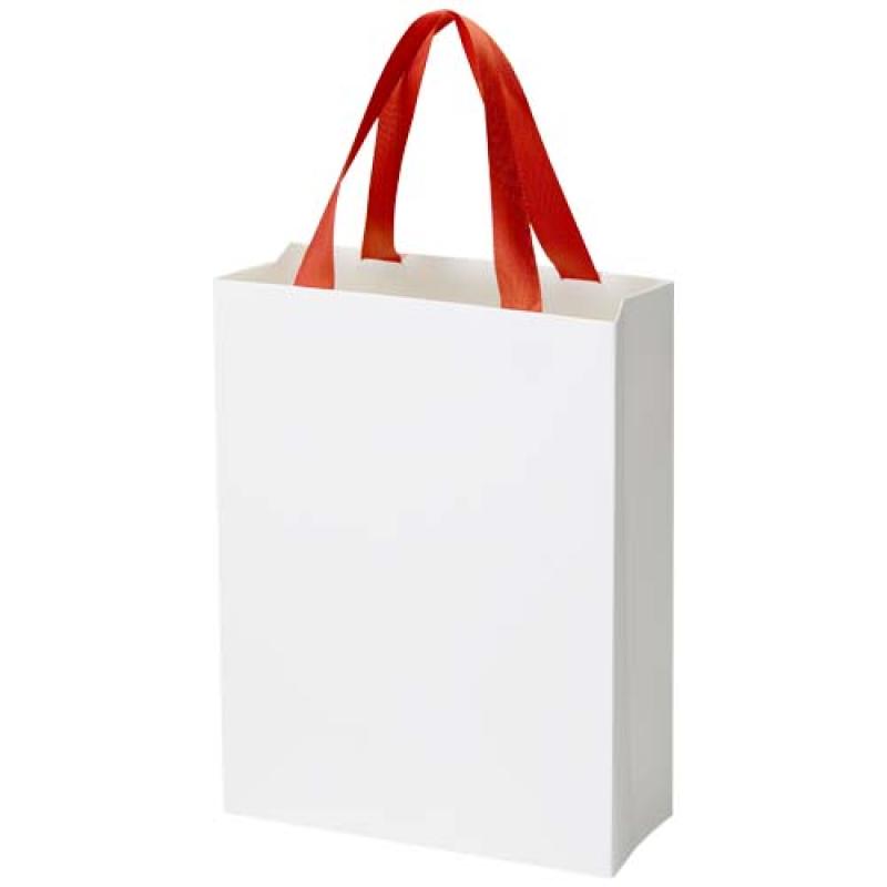 Bolsa de papel Smartfold de 230 g/m² con asas de cinta y laminado mate - 24 x 10 x 32 cm