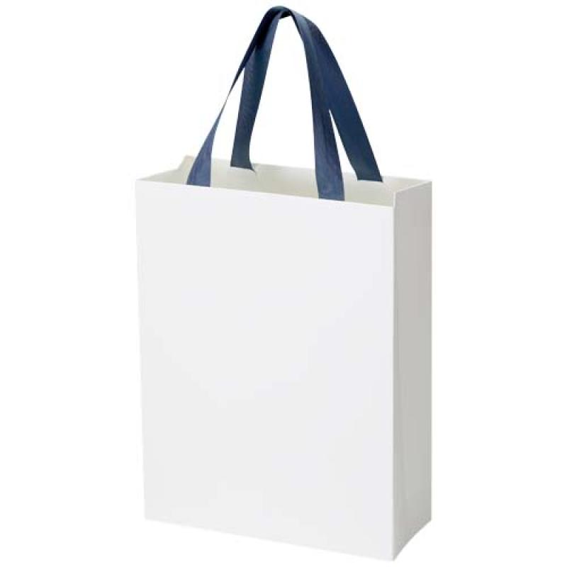 Bolsa de papel Smartfold de 230 g/m² con asas de cinta y laminado mate - 24 x 10 x 32 cm