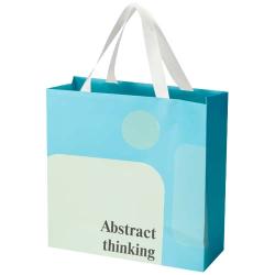 Bolsa de papel Smartfold de 230 g/m² con asas de cinta y laminado mate - 31 x 12 x 31 cm