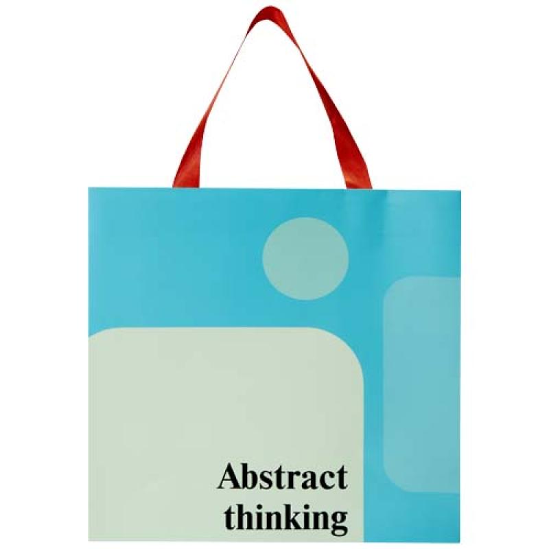 Bolsa de papel Smartfold de 230 g/m² con asas de cinta y laminado mate - 31 x 12 x 31 cm