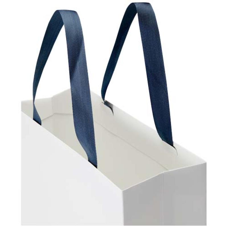 Bolsa de papel Smartfold de 230 g/m² con asas de cinta y laminado mate - 31 x 12 x 31 cm
