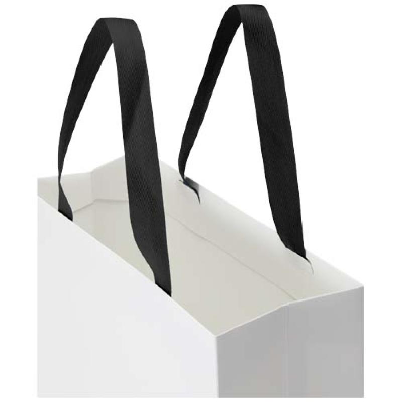Bolsa de papel Smartfold de 230 g/m² con asas de cinta y laminado mate - 31 x 12 x 31 cm