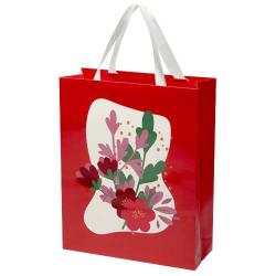 Bolsa de papel Smartfold de 230 g/m² con asas de cinta y laminado mate - 31 x 12 x 39 cm