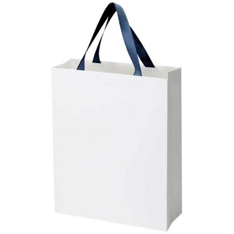 Bolsa de papel Smartfold de 230 g/m² con asas de cinta y laminado mate - 31 x 12 x 39 cm