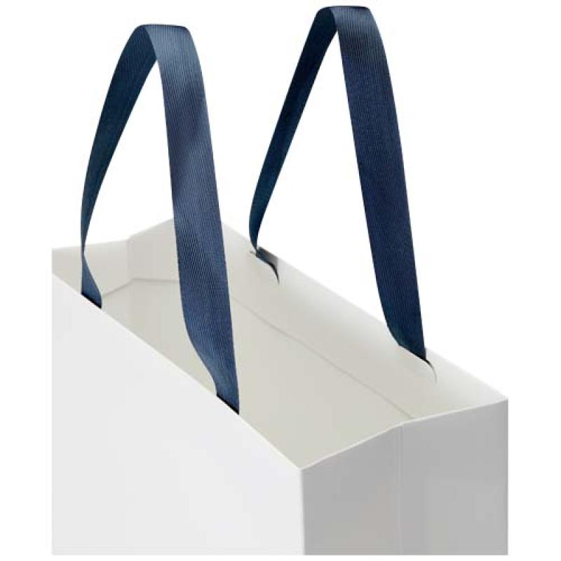 Bolsa de papel Smartfold de 230 g/m² con asas de cinta y laminado mate - 31 x 12 x 39 cm