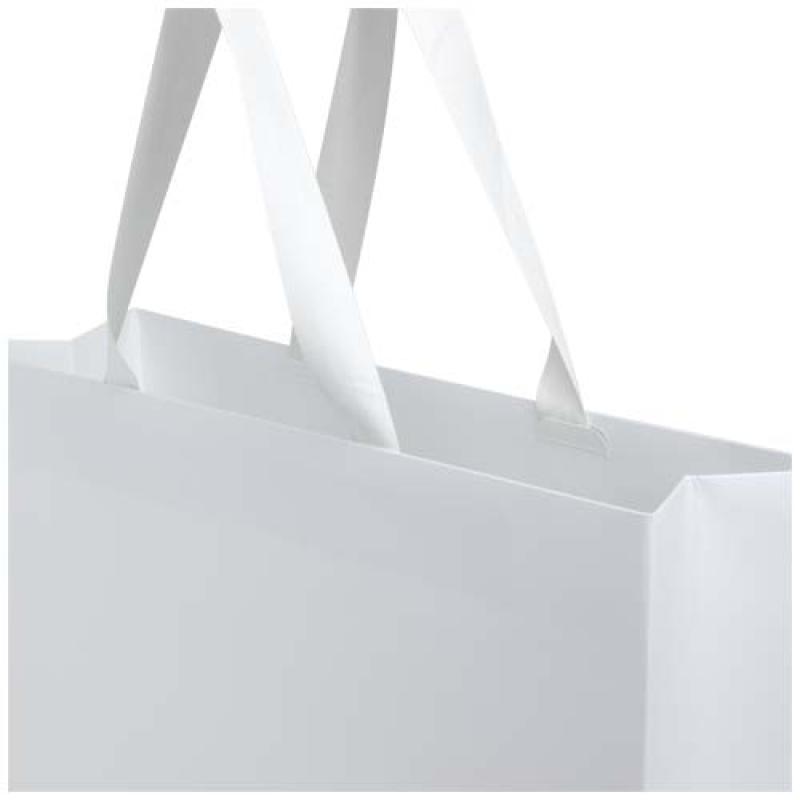 Bolsa de papel Smartfold de 230 g/m² con asas de cinta y laminado mate - 42 x 12 x 35 cm