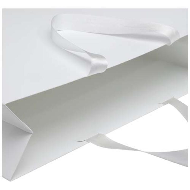 Bolsa de papel Smartfold de 230 g/m² con asas de cinta y laminado mate - 42 x 12 x 35 cm