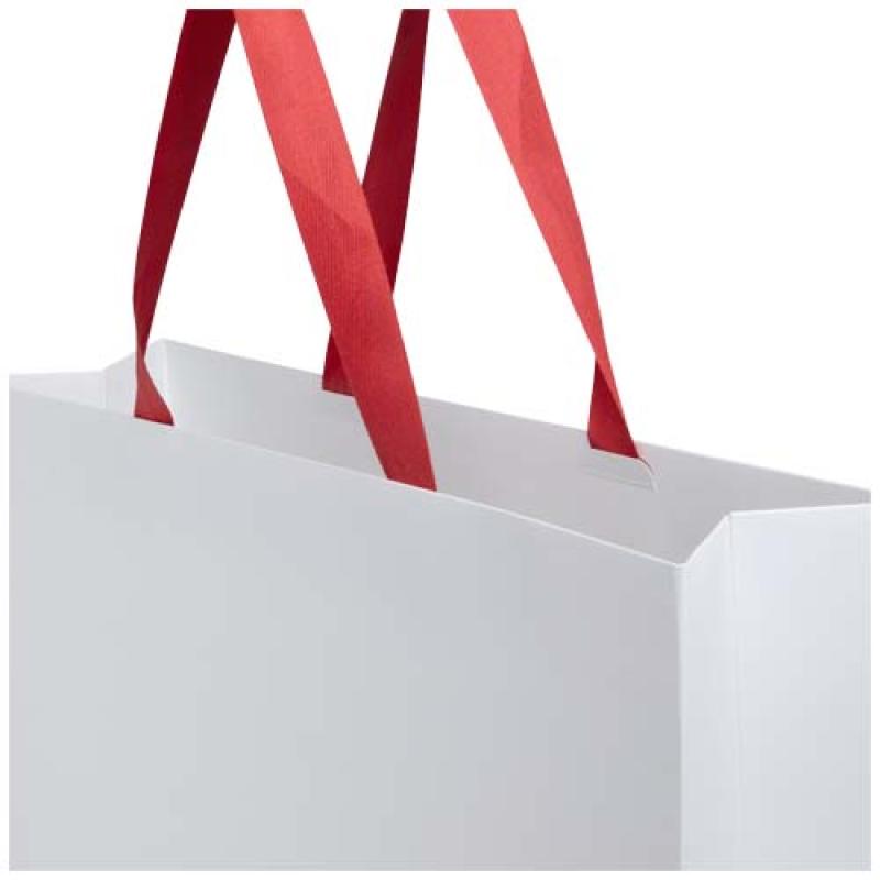 Bolsa de papel Smartfold de 230 g/m² con asas de cinta y laminado mate - 42 x 12 x 35 cm