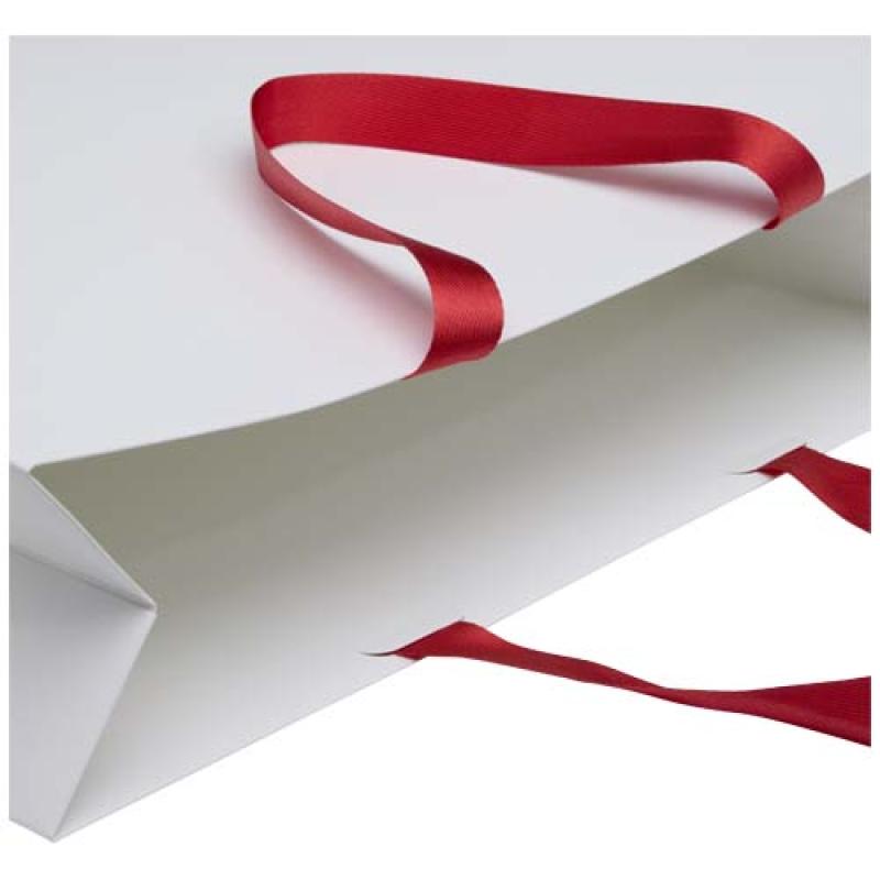 Bolsa de papel Smartfold de 230 g/m² con asas de cinta y laminado mate - 42 x 12 x 35 cm