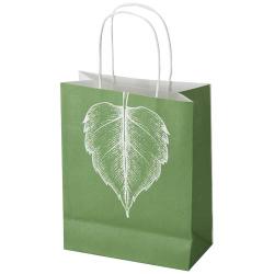 Bolsa de papel Kraft de 120 g/m² con asas trenzadas - 18 x 9 x 23 cm