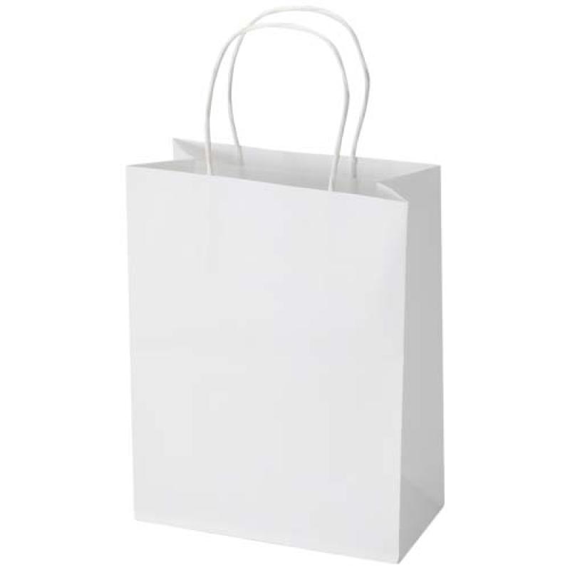 Bolsa de papel Kraft de 120 g/m² con asas trenzadas - 18 x 9 x 23 cm