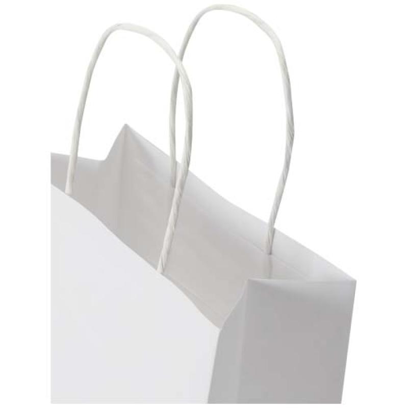 Bolsa de papel Kraft de 120 g/m² con asas trenzadas - 18 x 9 x 23 cm