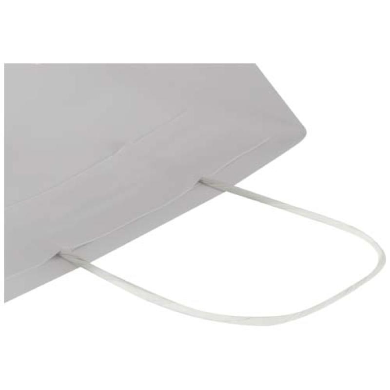 Bolsa de papel Kraft de 120 g/m² con asas trenzadas - 18 x 9 x 23 cm