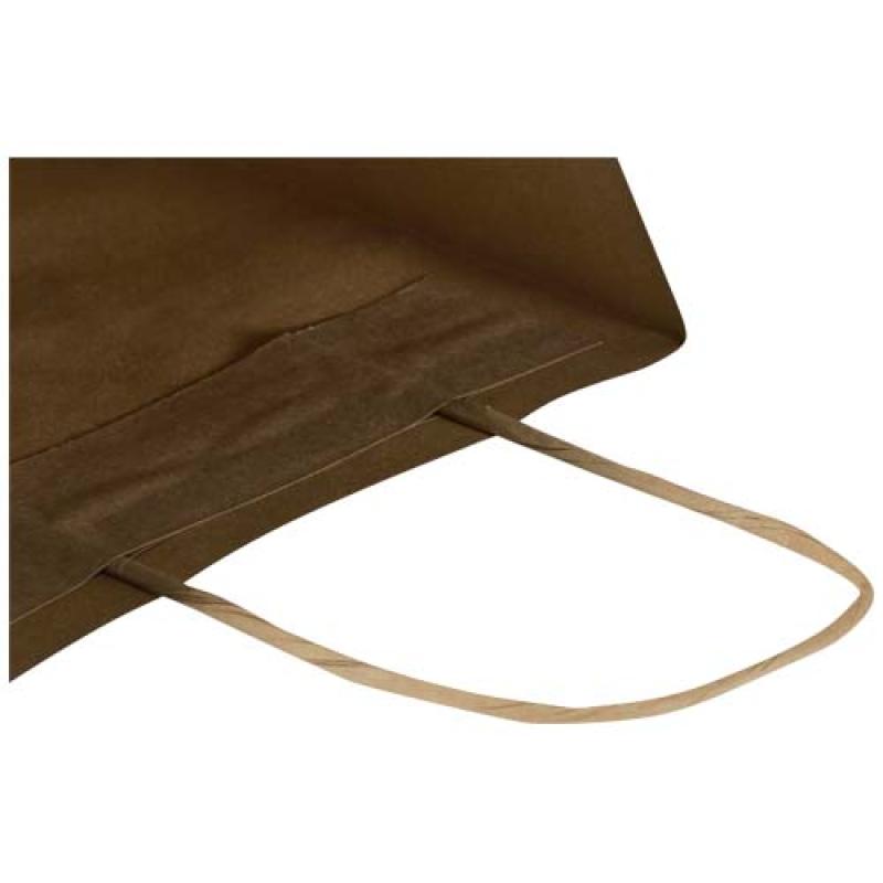 Bolsa de papel Kraft de 120 g/m² con asas trenzadas - 18 x 9 x 23 cm