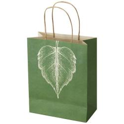 Bolsa de papel reciclado de uso agrícola, 150 g/m², con asas trenzadas - 18 x 9 x 23 cm
