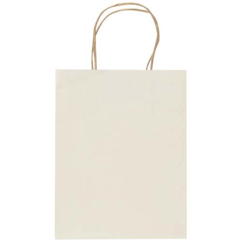Bolsa de papel reciclado de uso agrícola, 150 g/m², con asas trenzadas - 18 x 9 x 23 cm