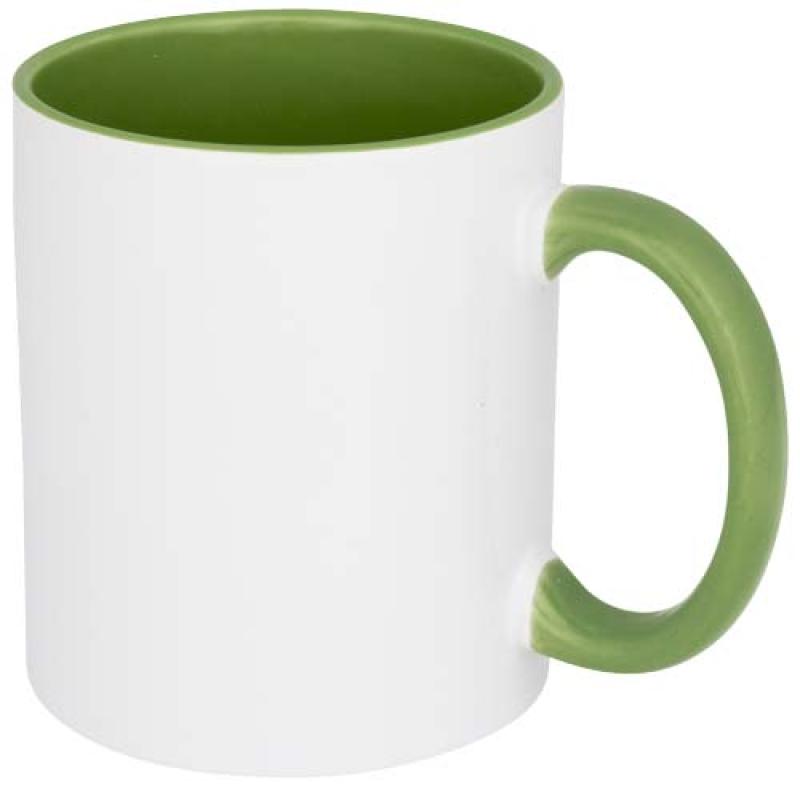Taza de 350 ml para sublimación con asas e interior de color Pix