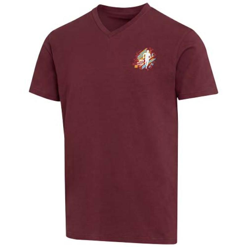 Camiseta orgánica unisex con certificado OCS de manga corta y cuello de pico de 200 g/m² Balfour
