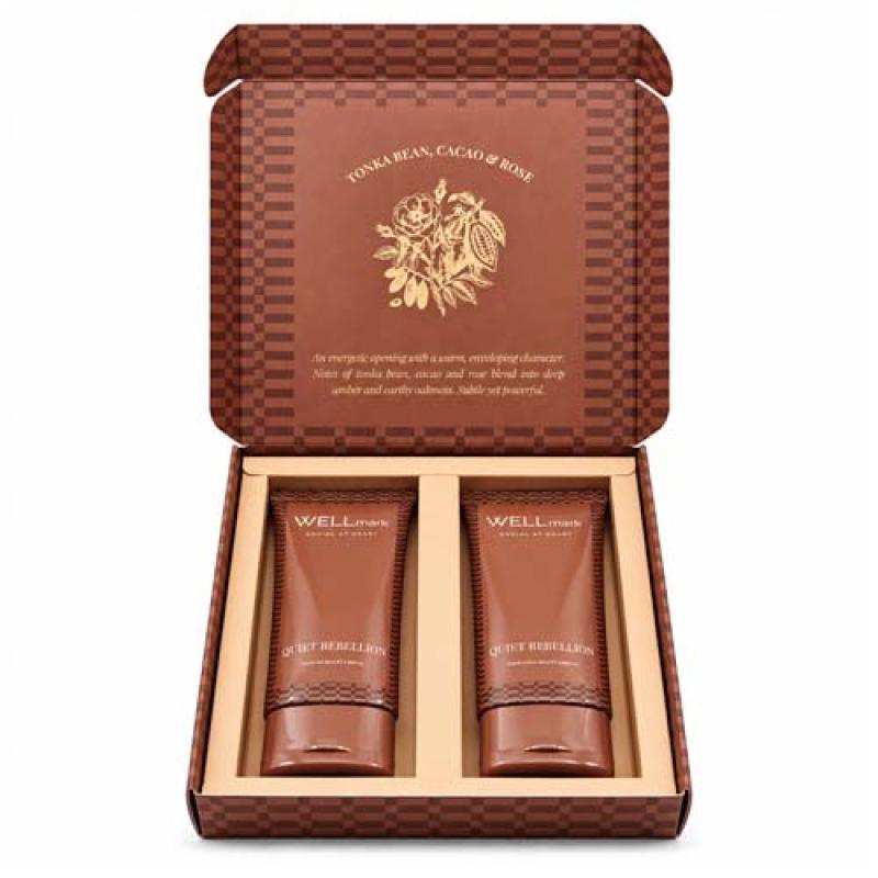 Set de regalo de Wellmark Quite Rebellion con jabón y loción de manos de 70 ml
