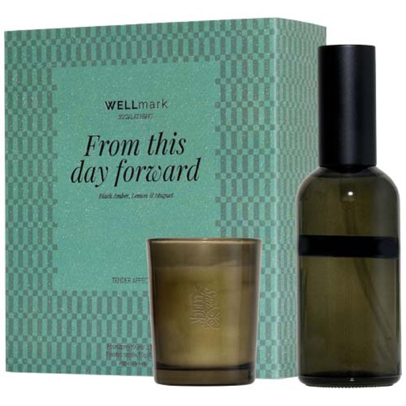 Set de regalo de Wellmark con un ambientador de 100 ml y una vela Tender Affection de 70 ml