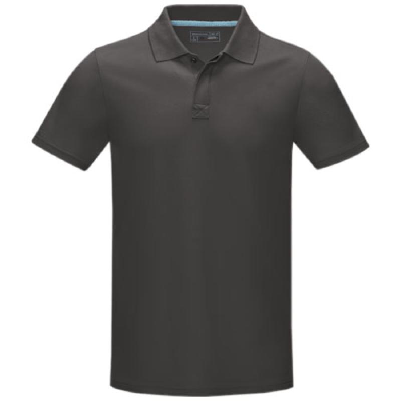 Polo orgánico GOTS de manga corta para hombre "Graphite"