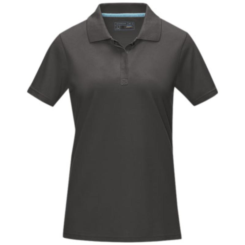 Polo orgánico GOTS de manga corta para mujer "Graphite"