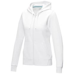 Sudadera con capucha y cremallera completa de GRS reciclado orgánico GOTS para mujer "Ruby"