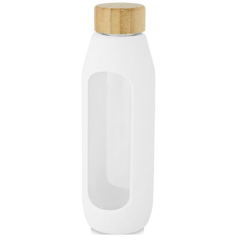 Botella de vidrio borosilicato con agarre de silicona de 600 ml  "Tidan"