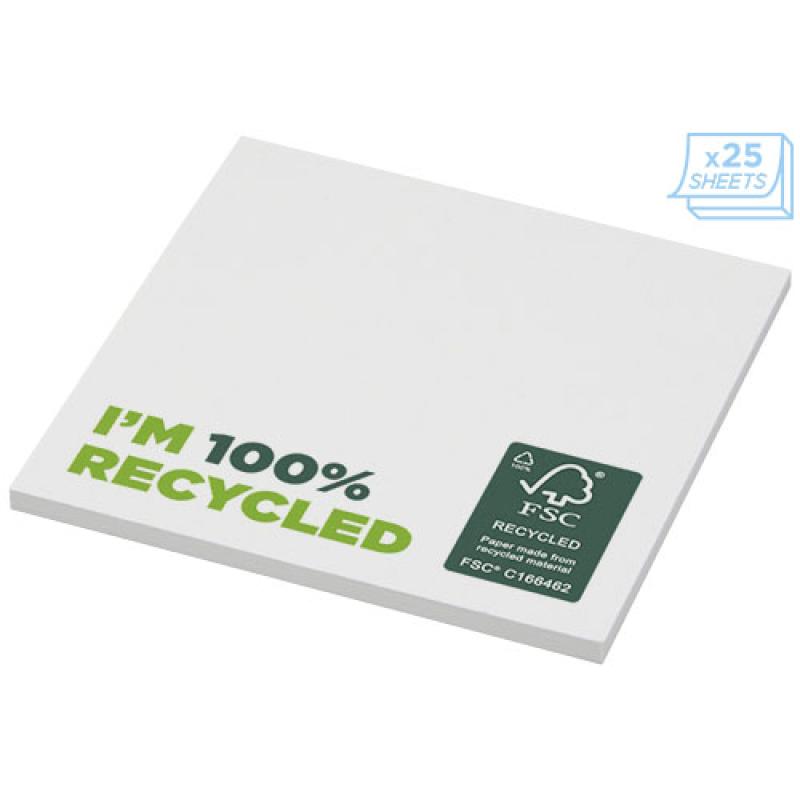 Bloc de notas adhesivas de papel reciclado de 75 x 75 mm "Sticky-Mate®"