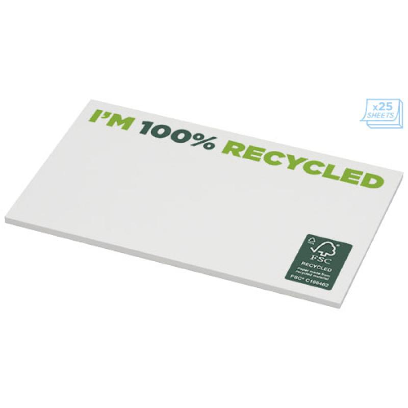 Bloc de notas adhesivas de papel reciclado de 127 x 75 mm "Sticky-Mate®"