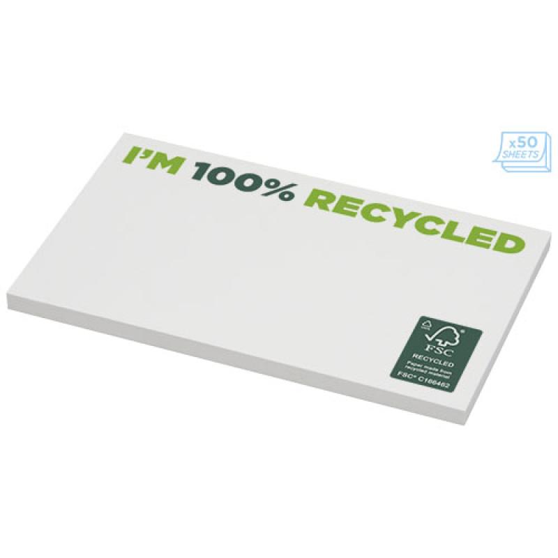 Bloc de notas adhesivas de papel reciclado de 127 x 75 mm "Sticky-Mate®"