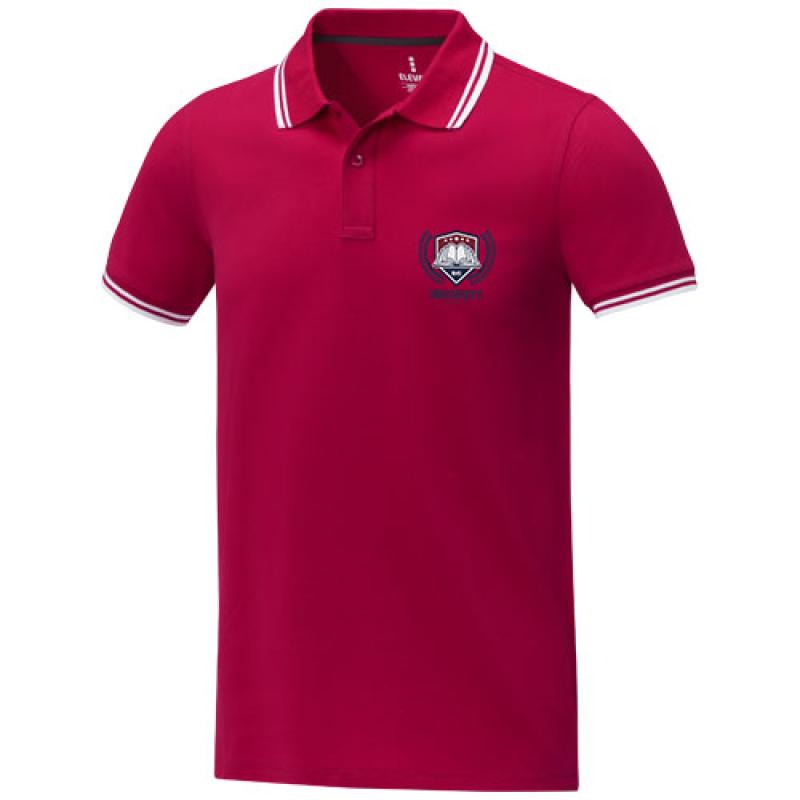 Polo de manga corta con ribete para hombre "Amarago"