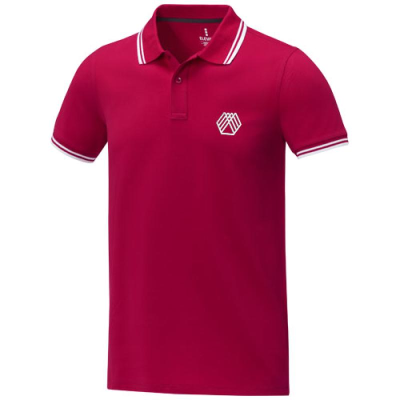 Polo de manga corta con ribete para hombre "Amarago"