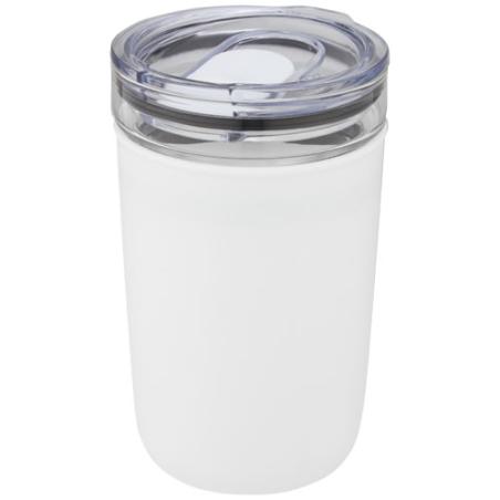 Vaso de vidrio de 420 ml con pared exterior de plástico reciclado "Bello"