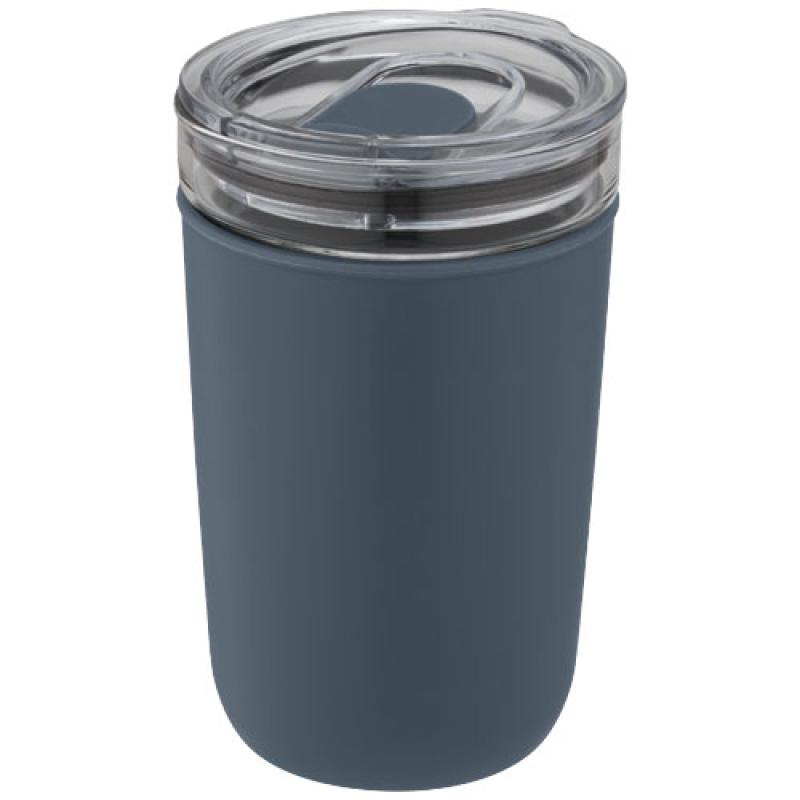 Vaso de vidrio de 420 ml con pared exterior de plástico reciclado "Bello"