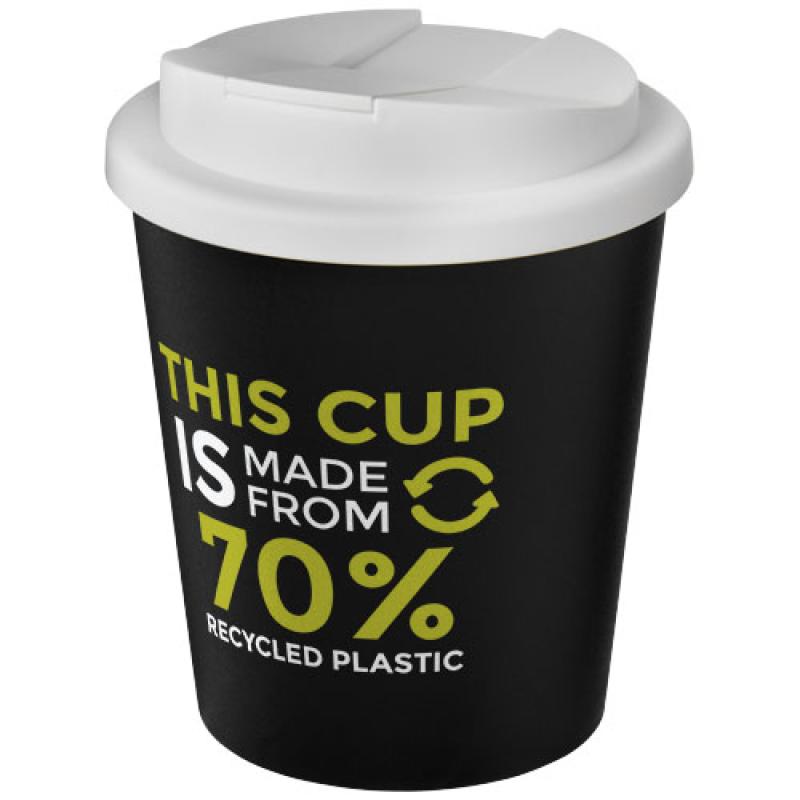 Vaso reciclado de 250 ml con tapa antigoteo "Americano® Espresso Eco"