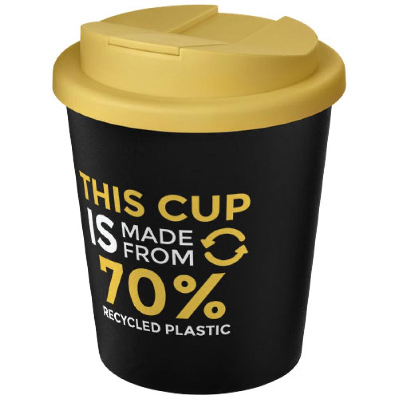 Vaso reciclado de 250 ml con tapa antigoteo "Americano® Espresso Eco"