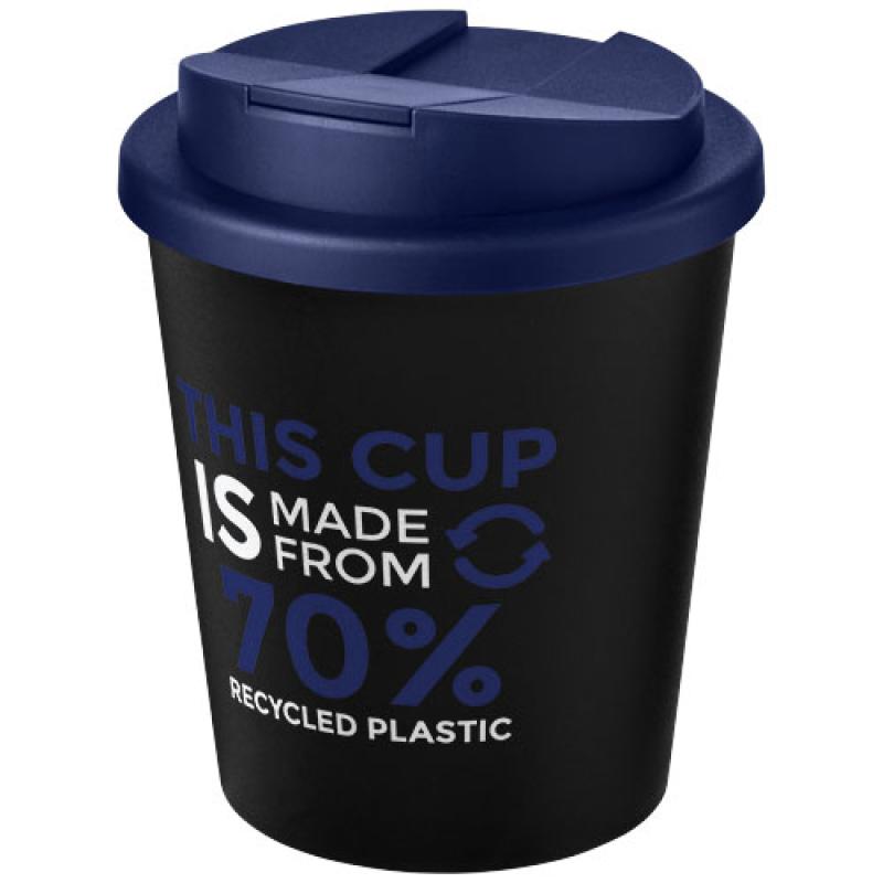 Vaso reciclado de 250 ml con tapa antigoteo "Americano® Espresso Eco"