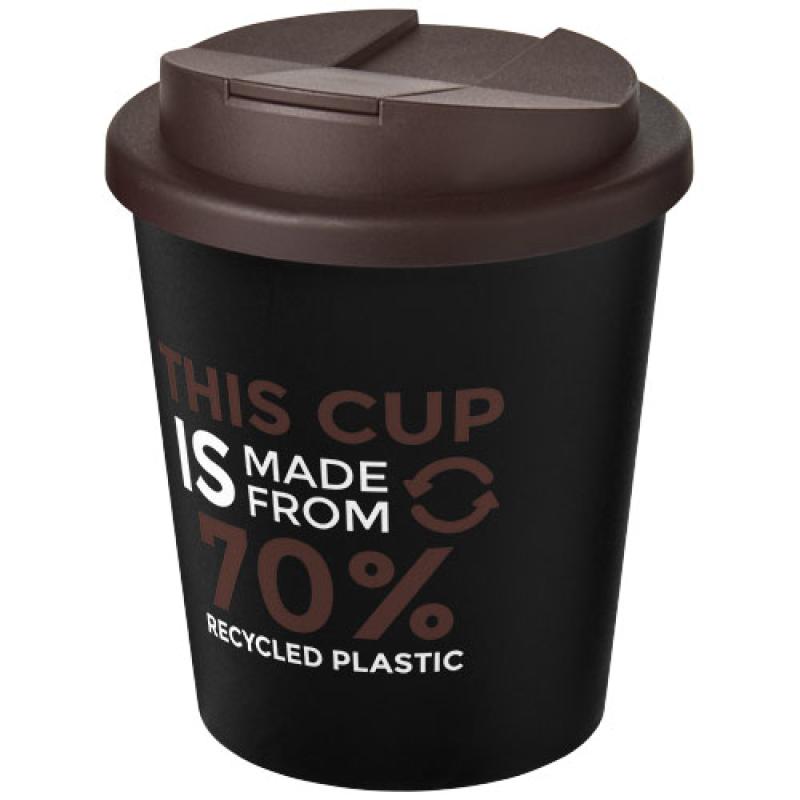 Vaso reciclado de 250 ml con tapa antigoteo "Americano® Espresso Eco"