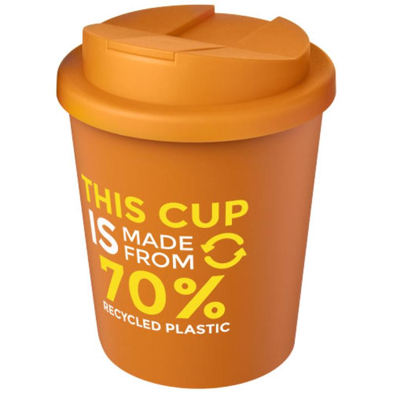 Vaso reciclado de 250 ml con tapa antigoteo "Americano® Espresso Eco"