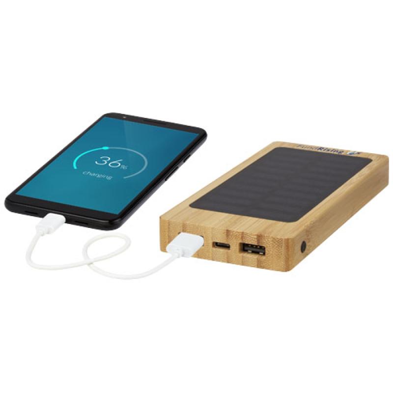 Batería externa solar de bambú de 8000 mAh "Alata"