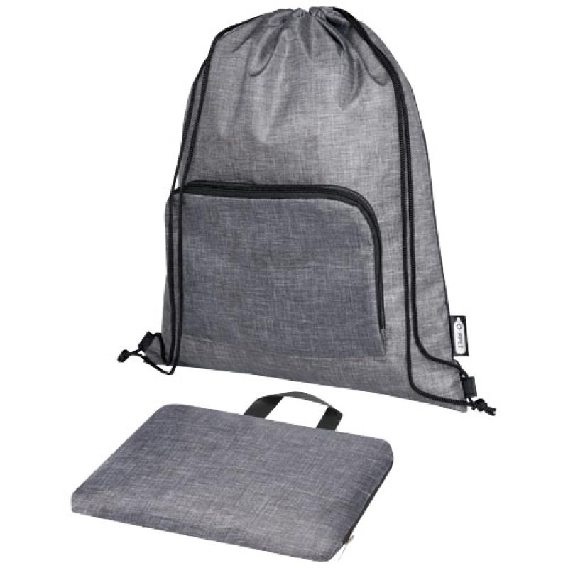 Bolsa con cordón plegable reciclada de 7L "Ash"