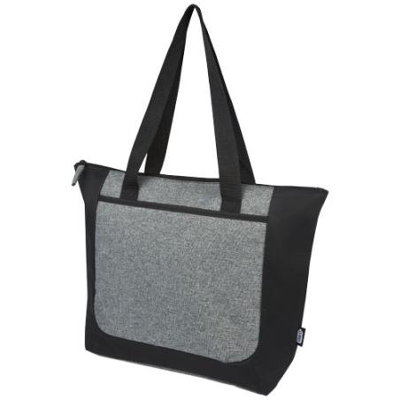 Bolsa Tote reciclada GRS en dos tonos con cremallera de 15 L "Reclaim"