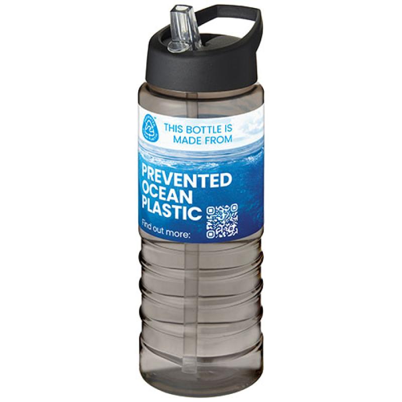 Bidón deportivo con tapa con boquilla de 750 ml "H2O Active® Eco Treble"