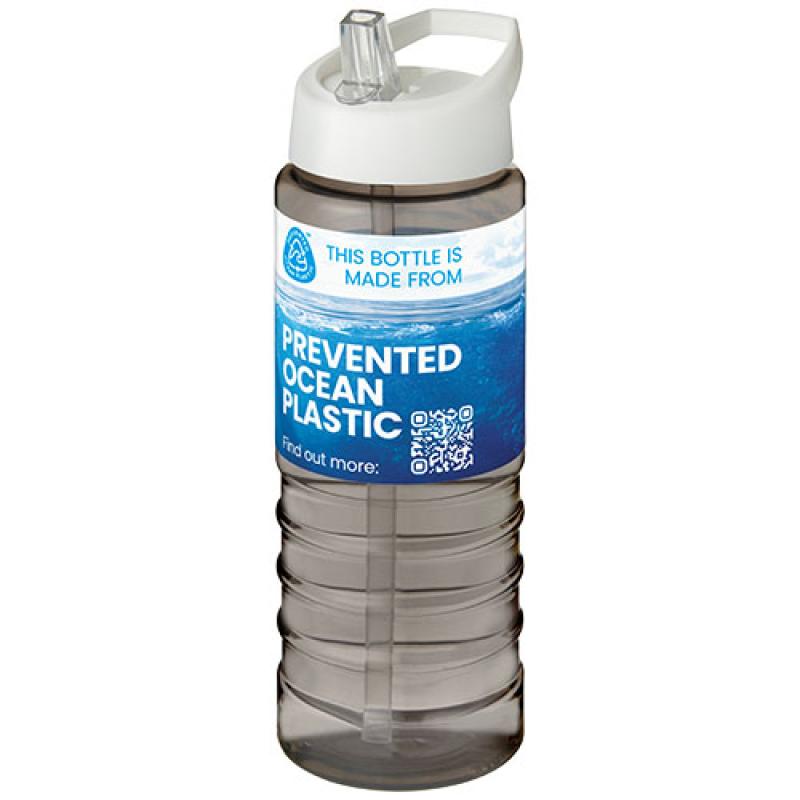 Bidón deportivo con tapa con boquilla de 750 ml "H2O Active® Eco Treble"