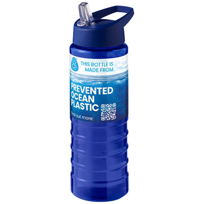 Bidón deportivo con tapa con boquilla de 750 ml "H2O Active® Eco Treble"