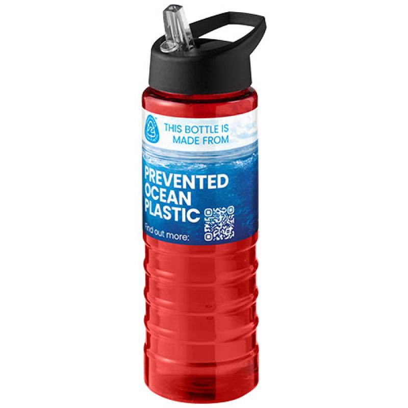 Bidón deportivo con tapa con boquilla de 750 ml "H2O Active® Eco Treble"